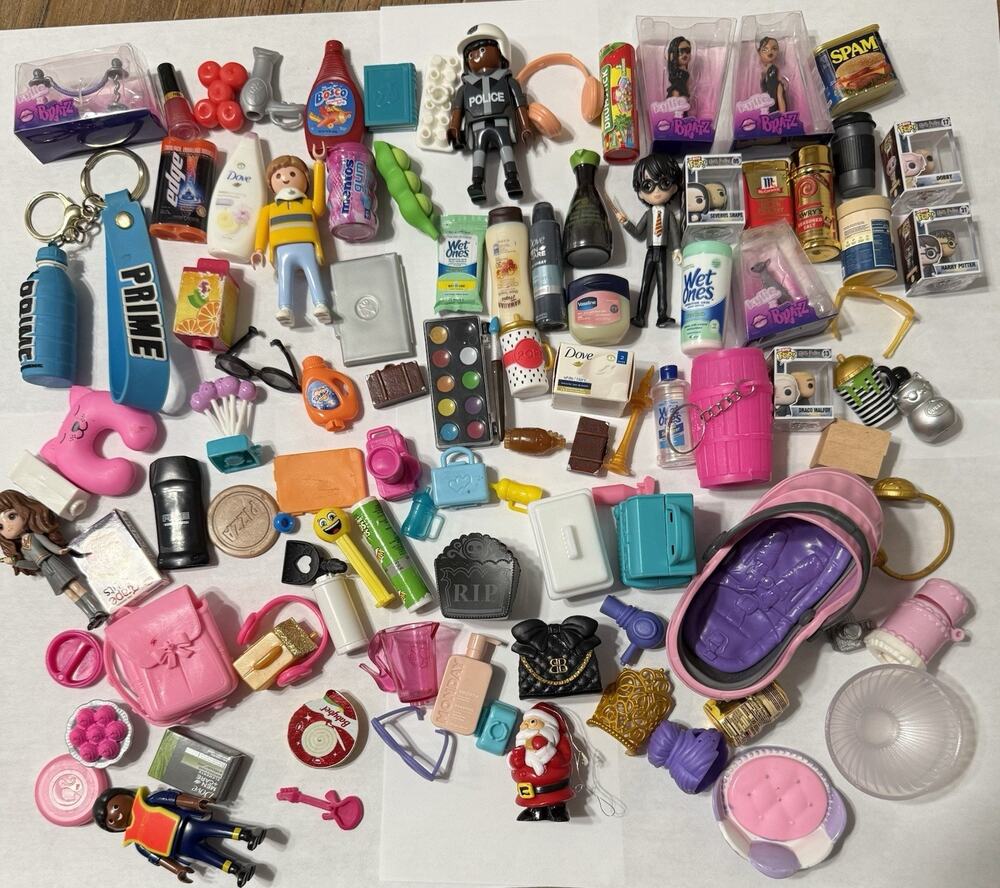 Lot Of 93 Dollhouse And Mix Miniatures- Smalls 93 Items
